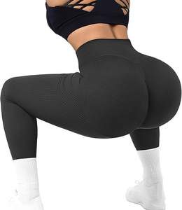 Women's Solid Peach Push-Up Ankle Length Workout Leggings High Waist <strong>Jeggings</strong> Casual Spandex Pants - Product Image 6