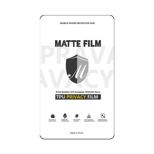 Free Shipping 120*180mm Easy Install Anti-Scratch Full Coverage Hydrogel Matte Privacy Screen Protector for samsung S23 S24 S25
