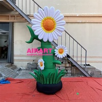 Ballon gonflable de 3m de haut, taille personnalisée, pour décoration d'activités, avec marguerite, pour accessoires de fête.