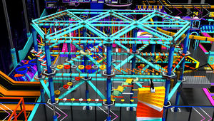 Parque Infantil Interior Grande con Laberinto de Aventuras, Circuito de Obstáculos de Gran Altura, Zona de Aventuras con Trampolín y Autos de Choque - Product Image 5