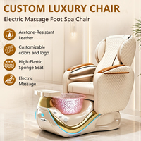 Fauteuil de manucure et pédicure haut de gamme de luxe avec éclairage LED, fonctions de massage, design distinctif, panneau de commande, pour centres de spas