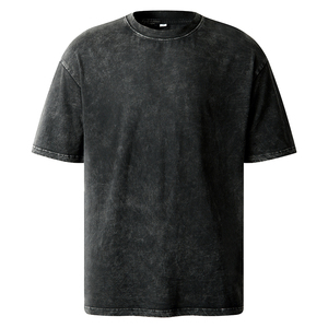BL02 T-shirts pour hommes à manches courtes, Vintage, ample, délavé<span class=keywords><strong>s</strong></span> à l'acide, <span class=keywords><strong>taille</strong></span> Plus, avec Logo imprimé personnalisé, 100% coton, t-shirt oversize pour hommes - Product Image 4