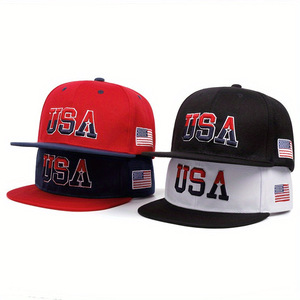 <span class=keywords><strong>Gorras</strong></span> de Béisbol Bordadas con la Bandera Americana de EE. UU. para Hombre y Mujer Tipo Snapback - Product Image 1