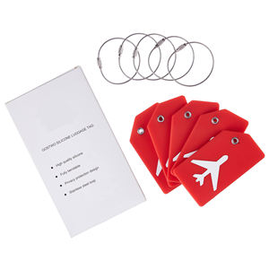 Hot-Selling Silicone Luggage Tags for <b>Suitcase</b> Durable Travel ID Tag for Airplane Baggage, Custom Logo Letter Printing - Product Image 5