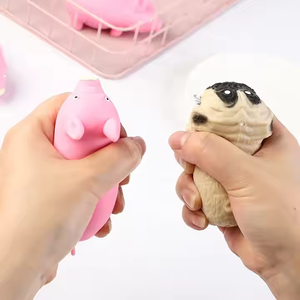 2025 sevimli domuz Squishy streç stres oyuncak TPR + kum streç köpek Fidget oyuncak - Product Image 6