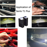 Projecteur LED Senlo T1 Plus 25W 50W 5000LM à faisceau haut/bas, lentille en aluminium, phare, feu antibrouillard, nouveau modèle pour voiture et moto, adaptable