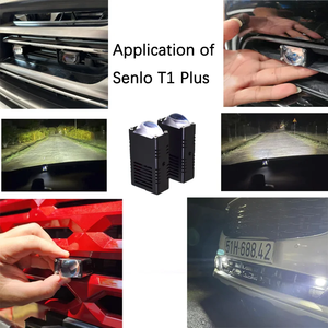 Projecteur LED Senlo T1 Plus 25W 50W 5000LM à faisceau haut/bas, lentille en aluminium, phare, feu antibrouillard, nouveau modèle pour voiture et moto, adaptable - Product Image 6