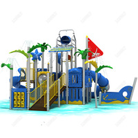 Équipement d'amusement extérieur commercial sur mesure, toboggan aquatique pour enfants avec structure en acier galvanisé et LLDPE, capacité supérieure à 500 kg