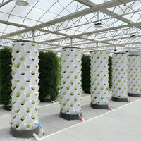 Système de culture hydroponique en tour de grande taille pour usage commercial avec couvercle en ABS pour l'agriculture
