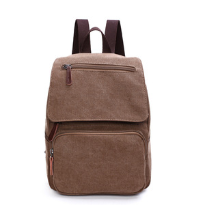 Wholesale Unisex <strong>Black</strong> <strong>Small</strong> Canvas <strong>Backpack</strong> with Zipper Closure Waterproof Moto &amp; Biker Style Below 20L Capacity for Men Women - Product Image 3