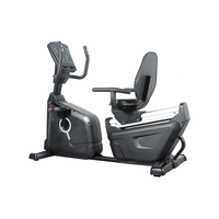 FEIFANHONGYU Mesin Kardio dengan Hambatan Magnetik, Sandaran yang Dapat Disesuaikan, Monitor LCD untuk Gym Rumah, Sepeda Latihan Rebah Komersial