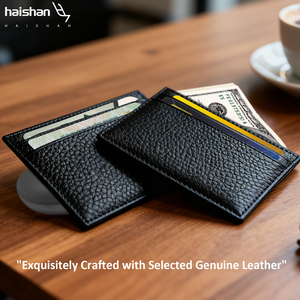 Ví da nhỏ <span class=keywords><strong>g</strong></span>ọn bỏ túi trước, tối giản, chống RFID, cỡ trung bình, đựng thẻ cho nam và nữ, nhận đặt hàng ODM/OEM - Product Image 5