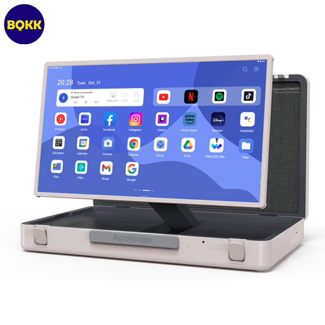 Smart Screen Suitcase PackGO 27 Inch Briefcase Monitor Touch Screen Tablet Outdoor Smart Tv Android 12 System