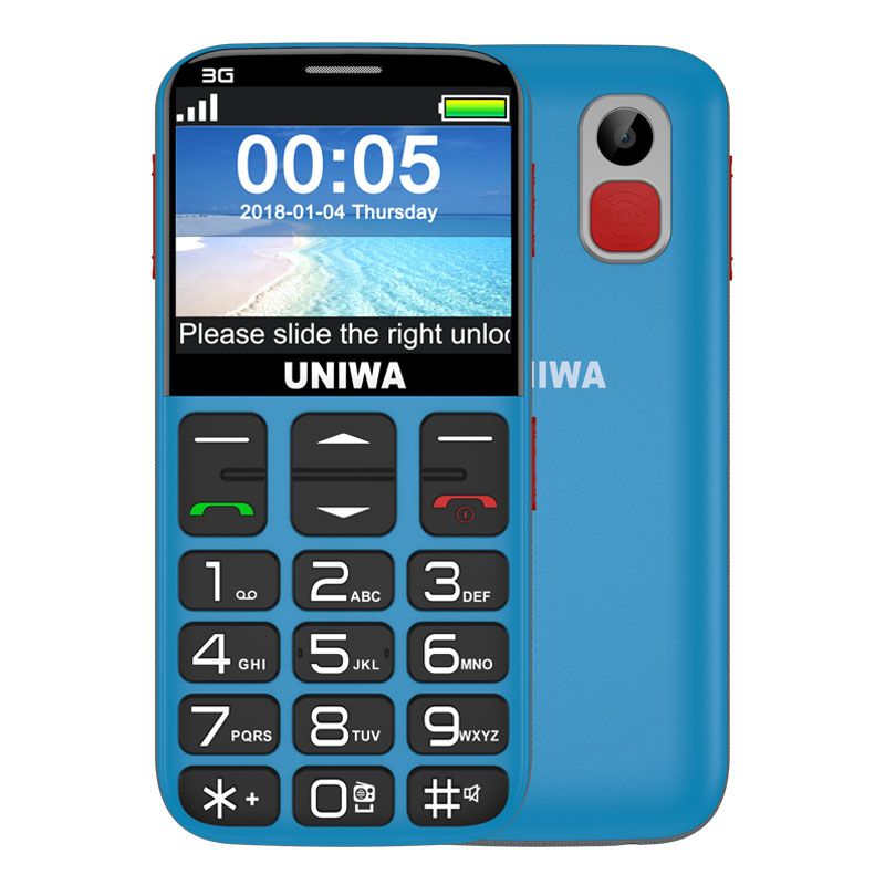 UNIWA V808G WCDMA850/1900/2100 мГц тиснением большая клавиатура мобильный телефон 3G для пожилых
