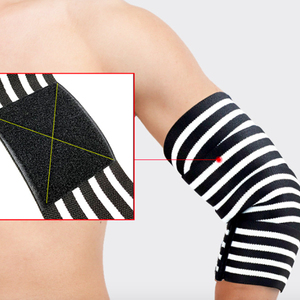 Codo de nailon elástico de talla única, correas de protección de compresión para culturismo, entrenamiento, levantamiento de pesas - Product Image 4