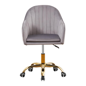2026 Modern Upholstered Restaurant Arm <b>Chair</b> Velvet Fabric Metal Legs Dining Room <b>Chairs</b> with <b>Wheels</b> - Product Image 3