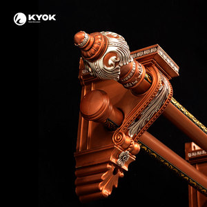 Tringles à rideaux LED KYOK Decor, <span class=keywords><strong>tringle</strong></span> à rideaux ronde pour la maison, <span class=keywords><strong>tringle</strong></span> à rideaux classique rustique - Product Image 1