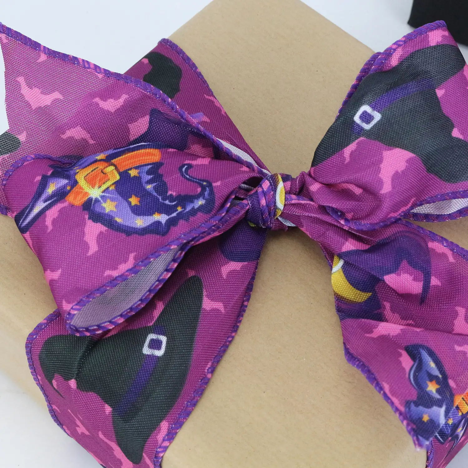 good quality wholesale 75mm witch polyester modern ornaments cartoon halloween grosgrain ribbon