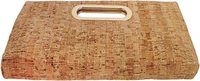 Tas Genggam Gabus Ramah Lingkungan Alami Tas Dompet Wanita Tas Pantai Dompet Amplop Kulit Gabus Bambu Vegan Tas Tangan Wanita Daur Ulang