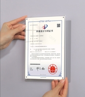 Cadre photo suspendu, cadre photo acrylique non perforé, cadre de certificat, introduction de l'enseignant, cadre d'affichage d'affiche