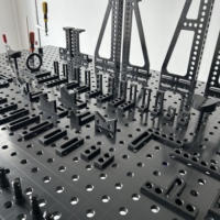 Mesa de Ensamblaje de Acero 3D Q355, Banco de Trabajo Modular D16 D28, Superficie Nitrurada Negra, Certificación ISO9001 CE