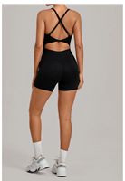 Combinaison de sport pour femmes, vente en gros, bretelles réglables, extensible dans quatre directions, respirante