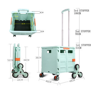 उच्च गुणवत्ता वाले बाजार में फोल्डेबल फोल्डिंग लगेज ट्रॉली बैग, पहियों के साथ फोल्डेबल शॉपिंग ट्रॉली कार्ट - Product Image 5