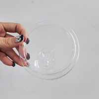 Couvercle à boire directement Littleboom de haute qualité, transparent, 98/90 mm, en PLA/PET, pour gobelets et bols en plastique pour boissons et café