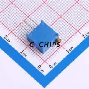 Resistencia Ajustable/Potenciómetro 3296W-1-504, Componente de Orificio Pasante (THT)-3P, 9.5x4.9mm, Resistencia de 500kOhm, 10%, 500mW, 250ppm ℃ - Product Image 2