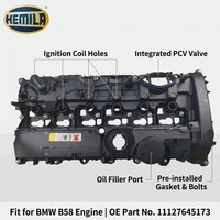 HEMILA Piezas de Vehículos 11127645173 Tapa de Válvulas de Plástico para Cabeza de Cilindro Compatible con Motor BMW Serie 1/3/4/7 B58