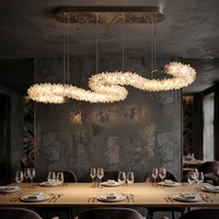 Vente flash - Lustres en cristal élégants certifiés CE - Restaurant, chambre à coucher, salon, salle à manger, villa, hôtel - Luminaire suspendu LED