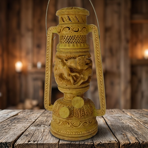 Lanterne en bois sculptée à la main avec motif animal pour la décoration de la maison - Product Image 2