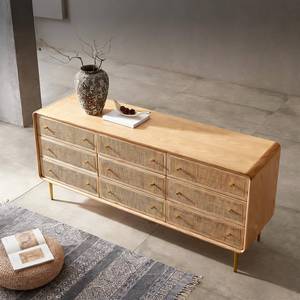 Commode en <span class=keywords><strong>bois</strong></span> massif de style Wabi-sabi, buffet de couleur <span class=keywords><strong>bois</strong></span>, armoire de rangement à tiroirs - Product Image 3