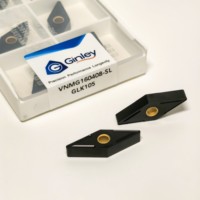 VNMG 160404/VNMG160408 Herramientas de corte para torno CNC, insertos de carburo recubiertos de nitruro de titanio OEM HRC40-60 para fundición