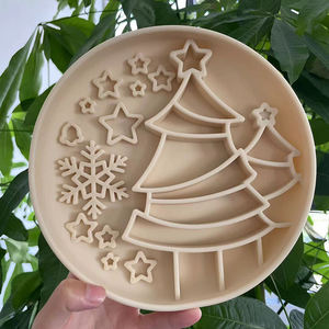 高品質カスタムロゴ犬フィーダーボウルゆっくり食べるクリスマスツリーシリコーン吸引舐めマット耐久性と折りたたみ可能 - Product Image 3