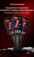 Caméra thermique portable FE09, caméra rechargeable, thermique, 2,8 pouces, 25 Hz, -20 ℃ ~550 ℃   Pour la détection du chauffage au sol