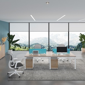 Poste de travail modulaire moderne pour 2, 4, 6 ou 8 personnes, mobilier de bureau, poste de travail pour centre d'appels, poste de travail de direction - Product Image 2