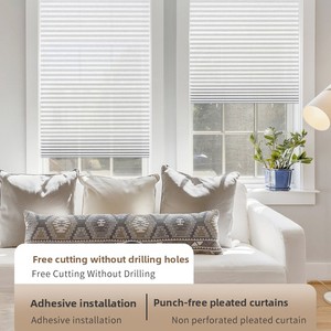Cortina Plisada Moderna Minimalista Personalizable de Tela No Tejida Sencilla para Ventanas, con Sombreado Parcial y Plegable - Product Image 2