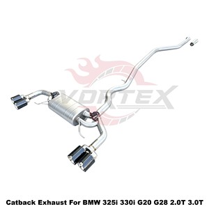 Vortex Performance 304 Stainless Steel <b>Exhaust</b> System Mirror Polished Fits 325i 330i G20 G28 2.0T 3.0T Electronic Valve Tuning - Product Image 2