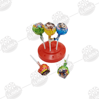 Fabrieksdirect Halal Bubblegum Gevulde Ronde Harde Lollipop Gecoate Zoete Snoepjes Zakverpakking Kindercadeaus Snoepgoed Groothandel