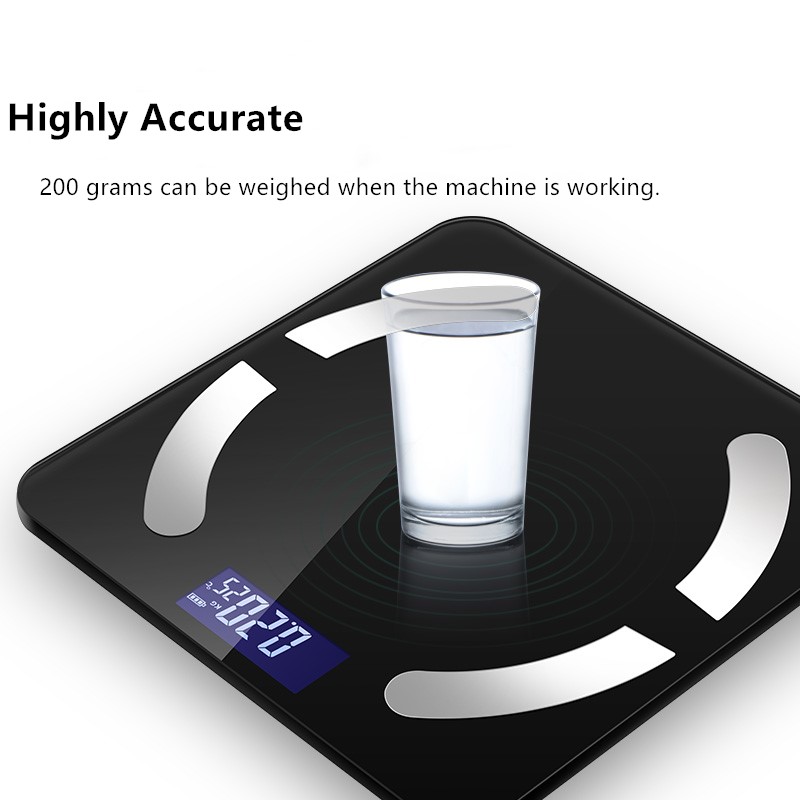 Household Weight Scale 180 kg 396 lb Digital Smart Body Fat Scales With 6 mm Tempered Glass