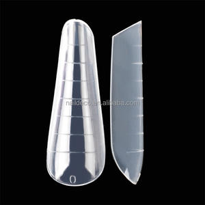 Molde de uñas de estilo francés, herramientas de extensión de uñas acrílicas de doble sistema de ataúd arqueado, curvado en C profundo - Product Image 1