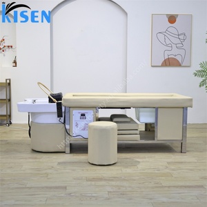 Kisen Modern Thai Spa Chair Sauna Salon Use Beauty Pedicure Massage Shampoo Table Water Circulation Steamer <b>for</b> Hair Treatment - Product Image 6