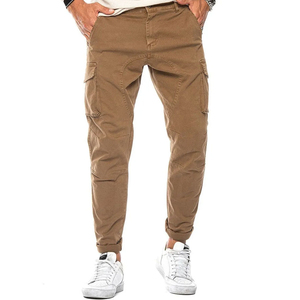 Pantalon cargo décontracté pour homme, style utilitaire, en coton, multi-poches, coupe ample, pantalon cargo pour homme, pour l'extérieur - Product Image 1
