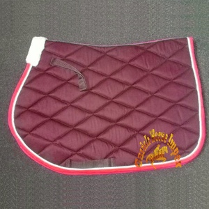 Tapis de selle de cheval de saut basique, couverture de selle d'équitation, produits équestres de haute qualité, couleur violet, coton satiné brillant - Product Image 3