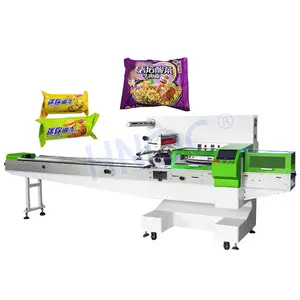 Hnoc Commerciële Brownie Popicle Verpakking Automatische Madeleine Wafel Horizontale Verpakking Machine Voor Kip