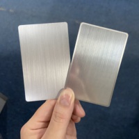 Tarjeta de Visita Digital Metálica de Cara Completa para Grabado Láser, Tarjeta de Visita Metálica NFC con Impresión Personalizada