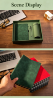 Ensemble cadeau de bloc-notes en acier inoxydable personnalisé avec logo, produits de bureau promotionnels faits à la main, haut de gamme, entreprise, nouvel an