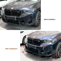 Alerón Delantero, Divisor de Parachoques, Kit de Carrocería para BMW X3M F97 X4M F98 LCI 2022+, ABS, Acabado Pulido, Mejora Exterior del Parachoques
