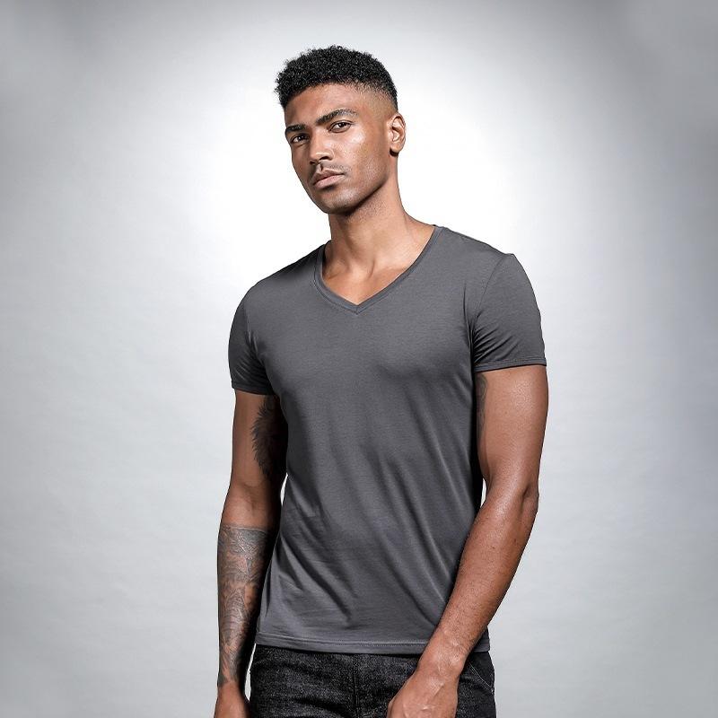 V-neck-dark gray